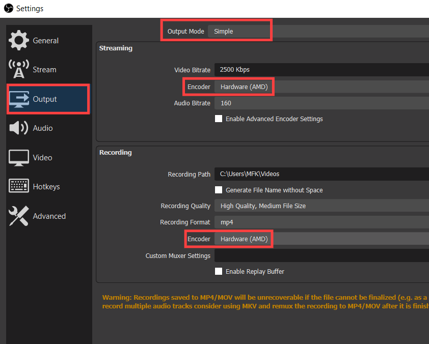 obs download settings